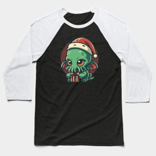 Chibi Christmas Cthulhu #2 Baseball T-Shirt